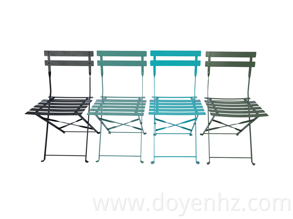 Outdoor Metal Folding Slat Chair